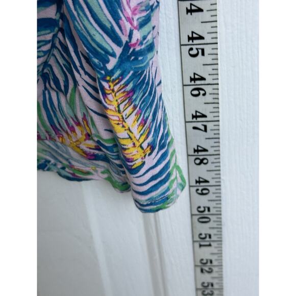 Woman Within Floral Maxi Dress Blue Green White Women's Cruise Beach Pool 16 16w - Picture 3 of 9